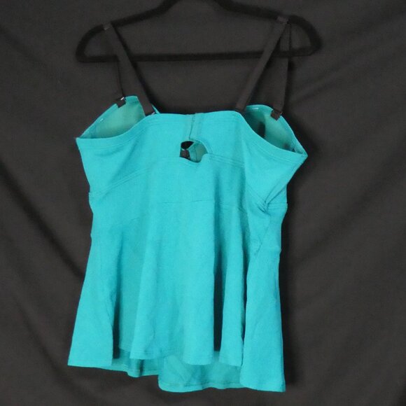 CACTUS | 2X | Stylish Turquoise Tankini Top | Back Hook Closure - Picture 2 of 14